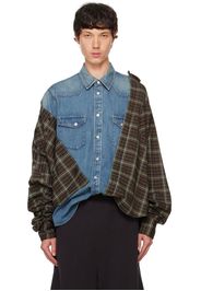 doublet Blue Undressed Layered Shirt