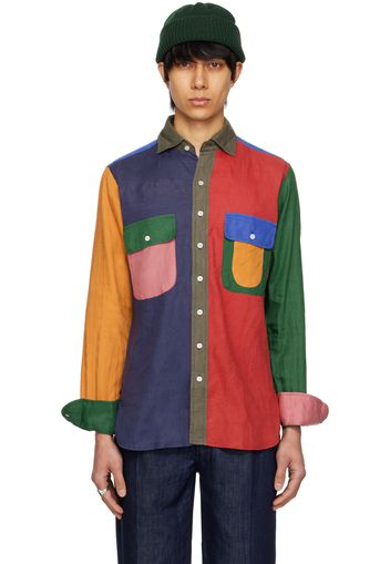 Drake's Multicolor Spread Collar Shirt