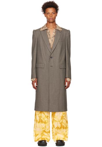 Dries Van Noten Brown Two-Button Coat