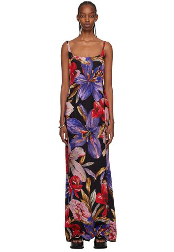 Dries Van Noten Black Hand-Painted Maxi Dress