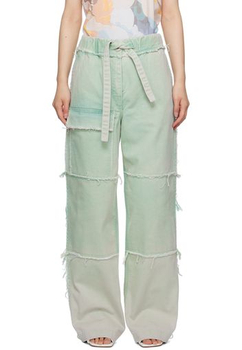 Dries Van Noten Blue Frayed Jeans