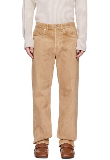 Dries Van Noten Tan Faded Jeans