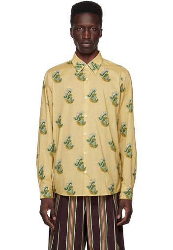 Dries Van Noten Beige Print Shirt