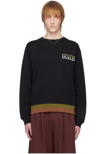 Dries Van Noten Black Appliqué Sweatshirt