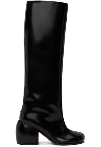 Dries Van Noten Black Polished Tall Boots