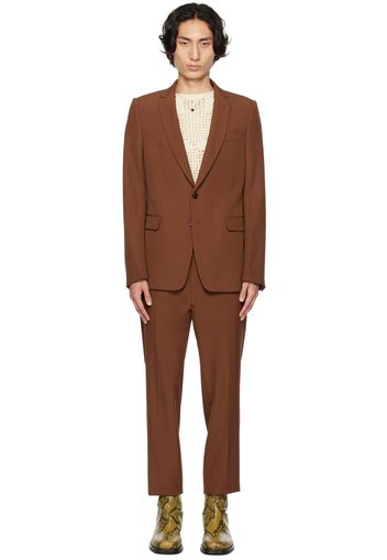 Dries Van Noten Orange Notched Lapel Suit