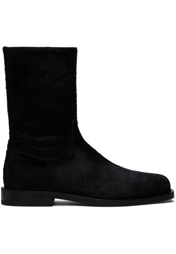 Dries Van Noten Black Zip Boots