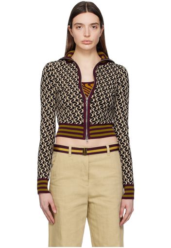 Dries Van Noten Black & Beige Jacquard Sweater