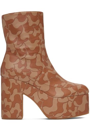 Dries Van Noten Brown Platform Boots