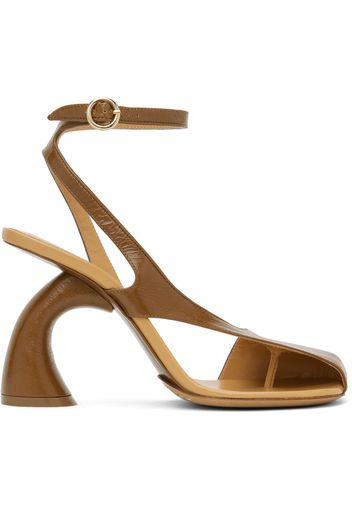 Dries Van Noten Brown Cutout Heeled Sandals