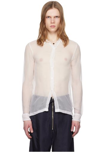 Dries Van Noten White Sheer Shirt