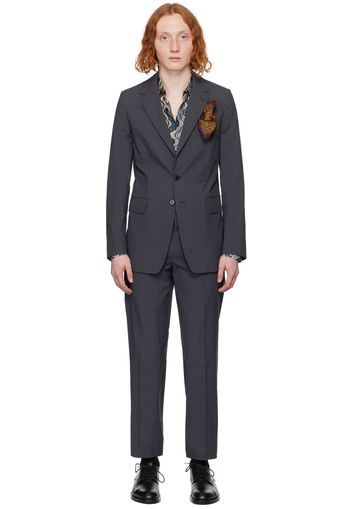 Dries Van Noten Gray Notched Suit