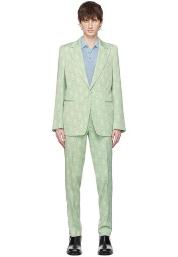 Dries Van Noten Green Slim Fit Suit