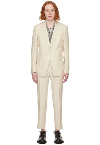 Dries Van Noten Beige Notched Lapel Suit