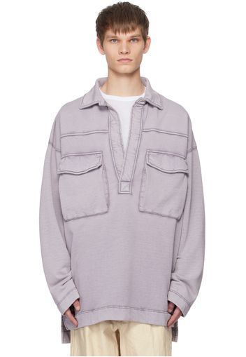 Dries Van Noten Purple Oversized Polo