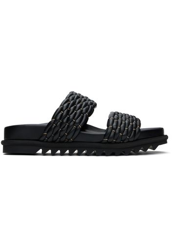 Dries Van Noten Black Braided Sandals