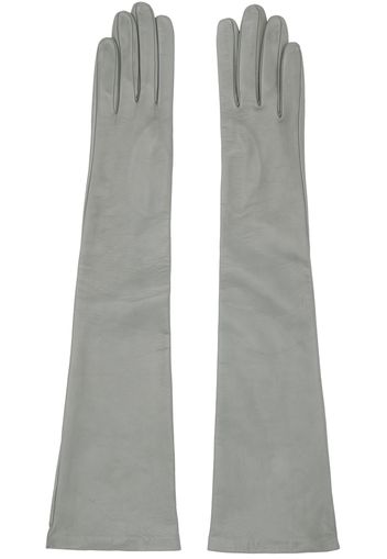 Dries Van Noten Gray Soft Leather Gloves