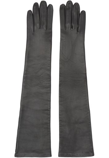 Dries Van Noten Gray Soft Leather Gloves