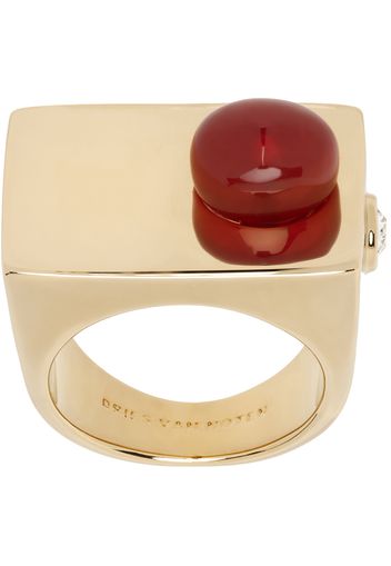 Dries Van Noten Gold Large Square Ring