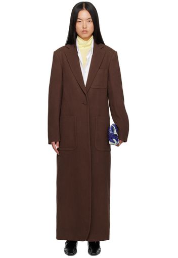 Dries Van Noten Brown Wool Coat