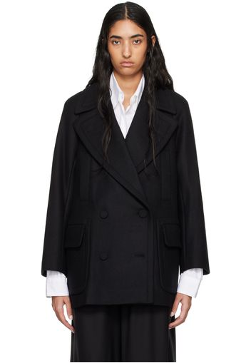 Dries Van Noten Black Wool Coat