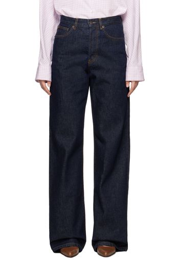 Dries Van Noten Navy Straight Jeans