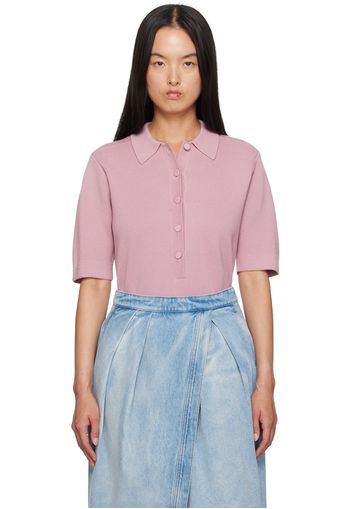 Dries Van Noten Pink Merino Wool Polo