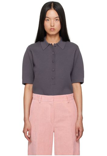 Dries Van Noten Taupe Merino Wool Polo