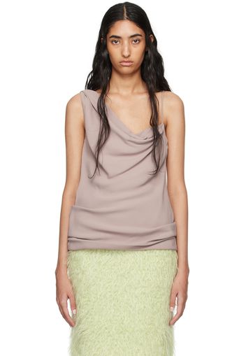 Dries Van Noten Purple Draped Top