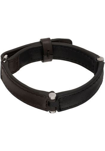 Dries Van Noten Brown & Black Leather Bracelet