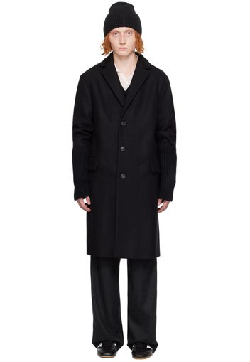 Dries Van Noten Black Single-Breasted Coat