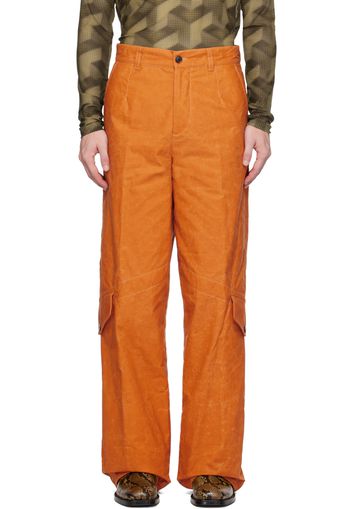 Dries Van Noten Orange Wide Leg Trousers