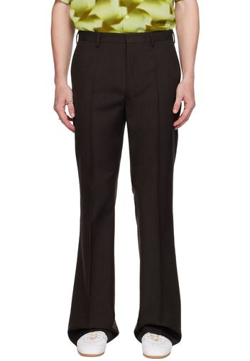 Dries Van Noten Brown Wool Trousers