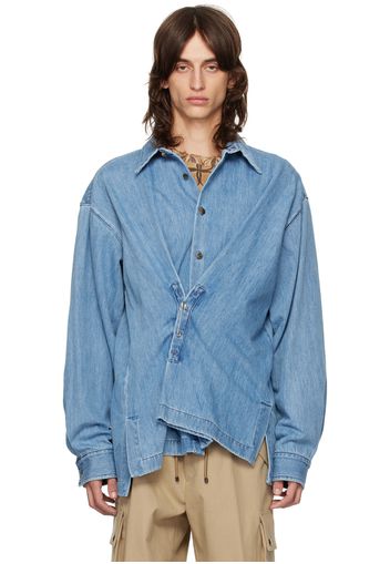 Dries Van Noten Blue Coulter Shirt