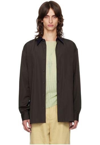 Dries Van Noten Brown Relaxed Shirt