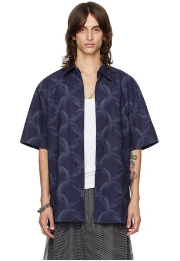 Dries Van Noten Blue Dotted Shirt