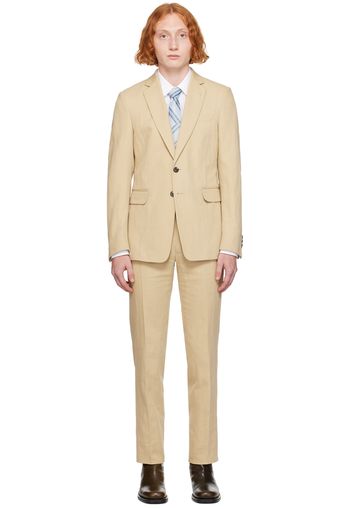 Dries Van Noten Beige Cotton & Linen Suit