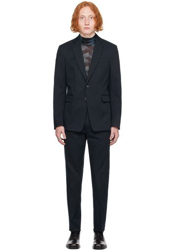 Dries Van Noten Navy Single-Breasted Suit