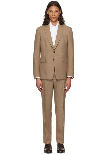 Dries Van Noten Tan Houndstooth Suit