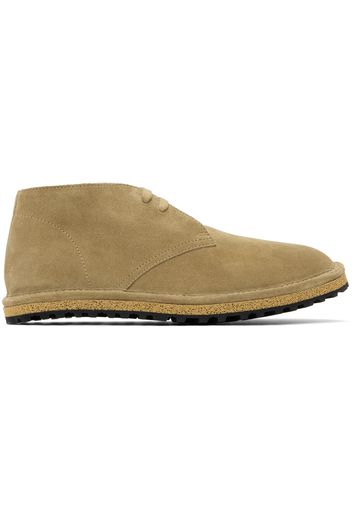 Dries Van Noten Beige Suede Desert Boots