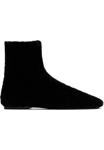 Dries Van Noten Black Shearling Boots