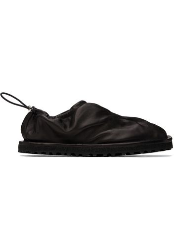 Dries Van Noten Black Drawstring Slippers