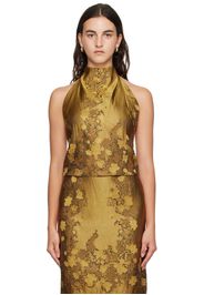 Dries Van Noten Brown Wrap Tank Top