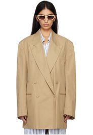 Dries Van Noten Beige Oversized Blazer