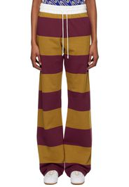 Dries Van Noten Tan & Red Striped Lounge Pants