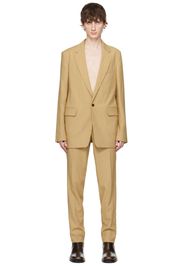 Dries Van Noten Tan Single-Breasted Suit