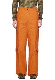 Dries Van Noten Orange Wide Leg Trousers