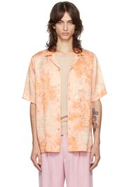 Dries Van Noten Orange Satin Shirt