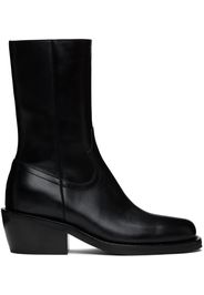 Dries Van Noten Black Leather Boots