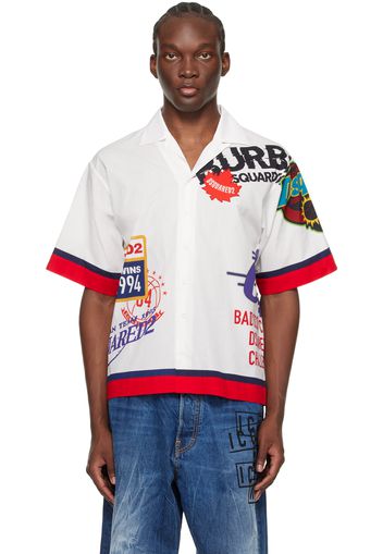 Dsquared2 White Printed Shirt